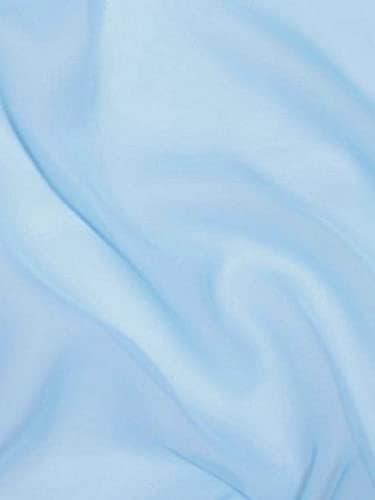 Solid Hi-Multi Chiffon Dress Fabric by The Yard DIY Bridal Decor Apparel Lining Dress (Blue)