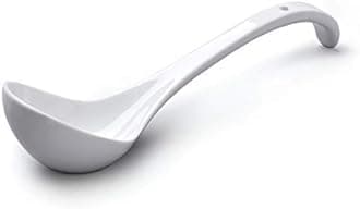 WM Bartleet & Sons 1750 T366 Traditional Porcelain Sauce and Soup Ladle, 27cm – White