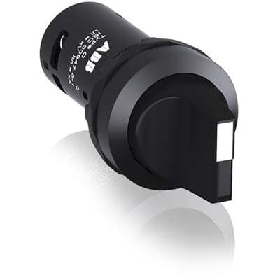 Selector Switch; 3 Pos; Black Plastic Bezel; 1 NO + 1 NC; Maint; Black, C3SS1-10B-11