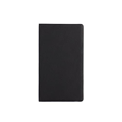 Mucu Black Leather Pocket Notebook Blank Paper