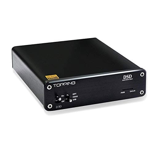 Topping DSD Audio Decoder, D30 USB Coaxial Optical Fiber Input, Xmos CS4398 Chip, Upto 24Bit 192Khz Decoder (D30 Black)