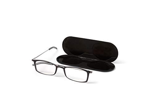 Brooklyn Reading Glasses Rectangular Frames With Milano Magnetic Case - Thin Lightweight Compact Readers 1.00 1.50 2.00 2.50 Strength
