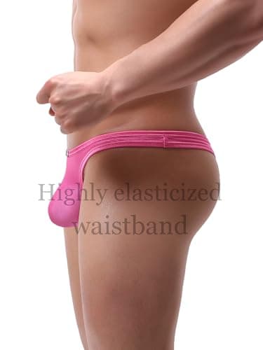 Azcode Mens T-Back Thongs Sexy Low Rise G-String Briefs Bulge Pouch Underwear