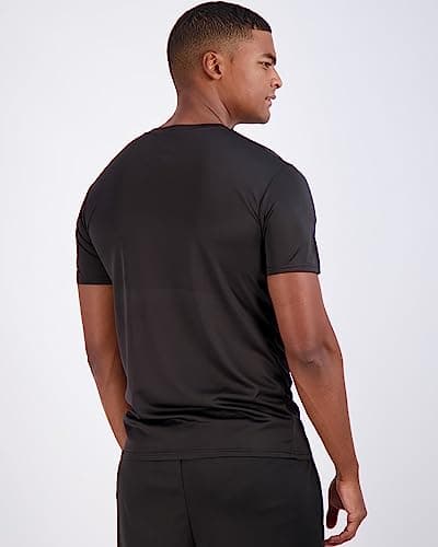 Real Essentials 5 Pack: Men’s Mesh Short Sleeve Crew Neck T-Shirt - Workout Gym Active Athletic Tee (Big & Tall Available)