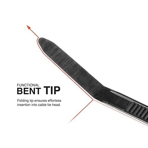 TR Industrial Multi-Purpose UV Resistant Black Cable Ties, 12 inches, 500 Pack