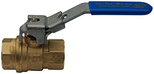 RUB S92D45Q S92 1/2" Fxf Locking Handle Ball Valve Water Steam Gas, 0.5"