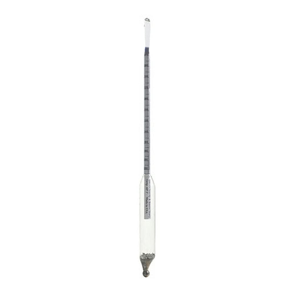 Thermco GW3000 Combined Form API Hydrometers, 10 to 50° API Range, 0.5° APIDivision, 20-130°F Temperature Range, 7.5" Length