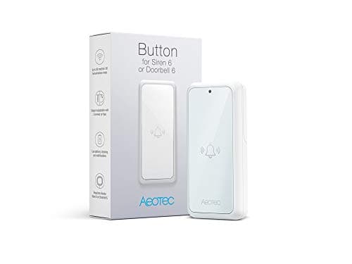 AEOTEC Button for Doorbell 6, Smart Home Chime Extension Accessory, IP55 Waterproof, Battery Powered, 433 MHz
