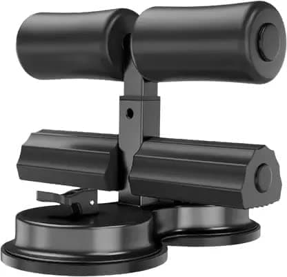 JUDEE Double Suction Cups Sit Up Assistant Fixed Foot Abdominal Muscle Trainer Sit Up Bar Leg Muscle Training Device Household Fitness Equipment for Body Building (Black)