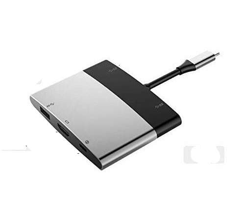 NSinc - Type C USB 3.0 to USB-C 4K HDMI USB 3.0 Adapter 5 in 1 Hub, USB-C PD Port for Mac Book, Nin tendo Switch, Chrome book Pixel