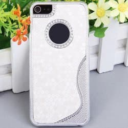 iBee Series Smooth Fit Case for iPhone 5 Case (Inspire From Hexagon Mosaic Style) - White Color