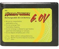 Again & Again R60-NITRO 6.0 Volt Nitro NiCd Battery