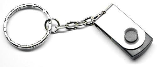 USB Flash Drive Keychain & Keying - 1GB (Silver)
