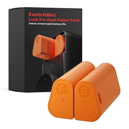 SwitchBot Lock Pro Dedicated Charging Battery Set - Rechargeable 365-Day Operation, No Battery Worries