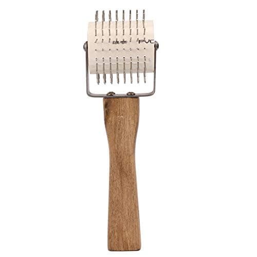 HERCHR Bee Uncapping Fork Beekeeping Tool,9.5inch Honey Uncapping Roller Honey Comb Equipment Extracting Needle Roller Wooden Handle Beekeeping Honey Comb Bee Hive Hand Tool Beekeeper Tool