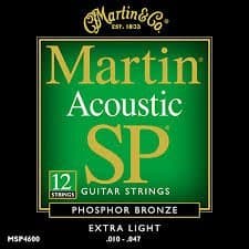 Martin MSP4600 12-String Phosphor Bronze acoustic guitars strings 10-47