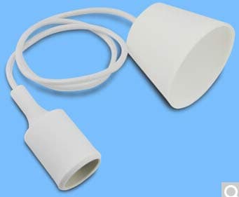 Small White Decorative Ceiling Pendant Hanging E27 Lamp Holder Drop Light Fixture for Kitchen Dining Room Children Living Room Loft Office Maximum Length 100CM