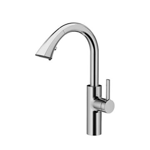 KWC Faucets 10.181.002.127 SAROS Pull Down Prep Kitchen Faucet, Splendure Stainless Steel