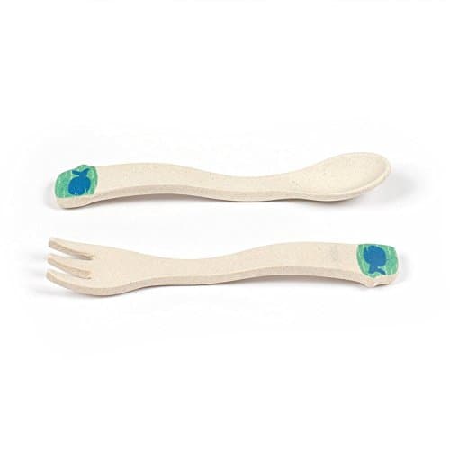 Tiny Footprint Spoon & Fork 4-Piece Set (Whale)