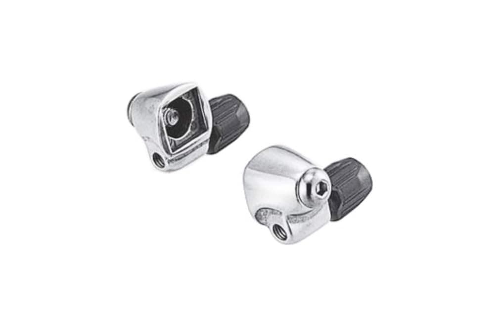 SHIMANO Spares SM-CS50 outer down tube cable stops assembly for steel frames, silver a, One Size, Y67B91000