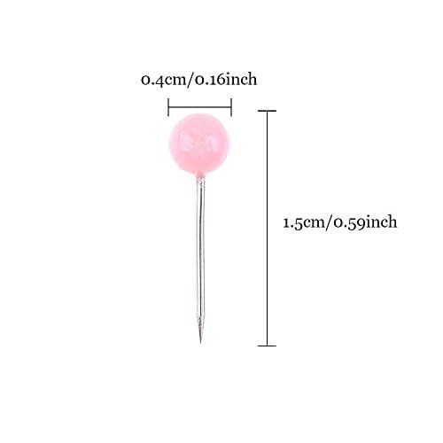 600 PCS Multi-Color Push Pins Map Tacks,1/8 inch Round Head with Stainless Point, 10 Assorted Colors (Each Color 60 PCS) in reconfigurable Container for Bulletin Board, Fabric Marking