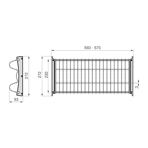 Emuca - Suprastar Dish Drainer for High Modules, 600 mm, Chrome-Plated, Steel