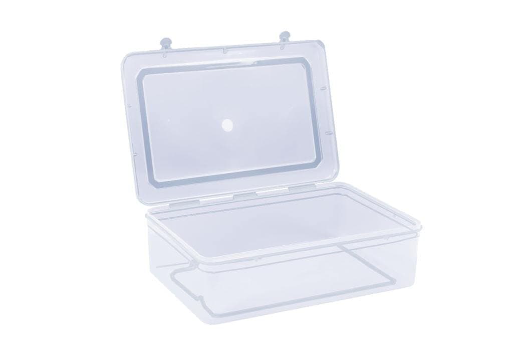 Ewings Clear Plastic Storage Box Organizer - Standard Container with Lid & Lock, 35x23x10 cm, Multipurpose Home & Office Use