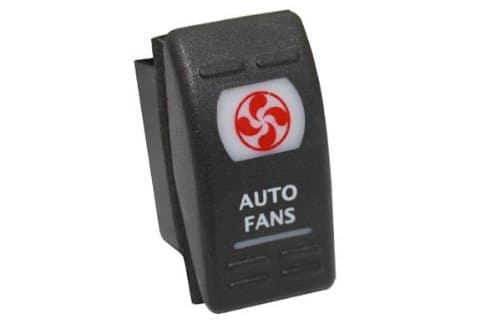 Rocker Switch Auto Fans Symbol (Red)