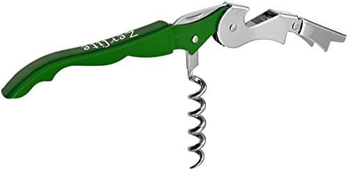 Zerlite Waiters Corkscrew - Wine Key with Ergonomic Handle, Beer Bottle Opener and Foil Cutter, Dark Green