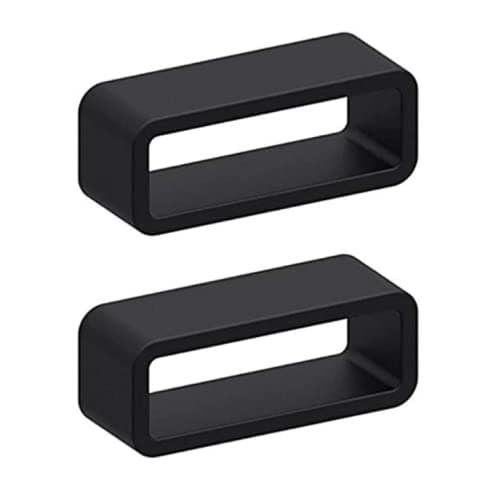 GenericRubber Silicone Watch Band Strap Loops/Keepers Holder Retainer Loop Replacement - (Black, Pack of 2, 16mm 18mm 20mm 22mm 24mm 26mm)