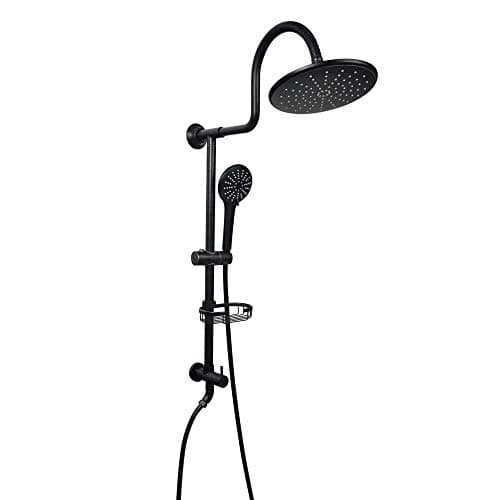 Bronze Shower System with 9" Rain Shower, 3 Function Hand Shower, Adjustable Slide Bar and Soap Dish,J485-ORB