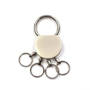 Bluecell 4 Ring Detachable Removable Metallic Key Ring Holder Keyholder