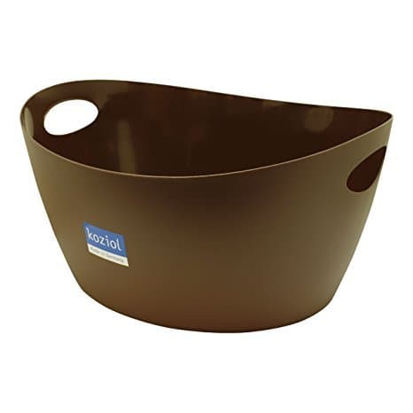 Koziol Small BOTTICHELLI Bucket/Tub Organiser - SOLID BROWN