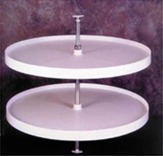 18in Full Round Lazy Susan Set White
