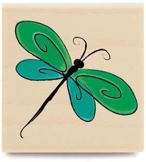 Dragonfly Wood Mounted Rubber Stamp