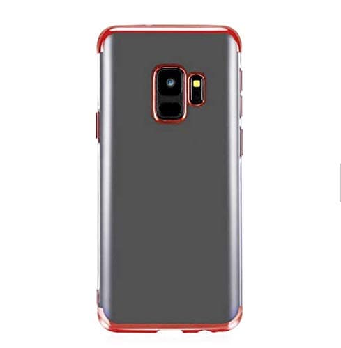 Alpha Forge Poco F1 (Launch Offer) Back Cover Transparent Shockproof Case with Electroplated Bumper Cushions for Anti Drop Protection- Super Slim, Flexible, Anti Scratch TPU case with Stylish Electroplated bumper finish in Red / Blue / Black / Gold options for Xiaomi Pocophone (Red)