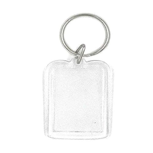 Acrylic Photo Keychain Custom Frames, Personalized Snap in Insert Clear Blank DIY Picture Frames-2"x1.3" size