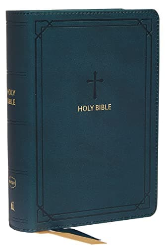 The Holy Bible: New King James Version, Teal Leathersoft, Reference, Red Letter Edition, Comfort Print