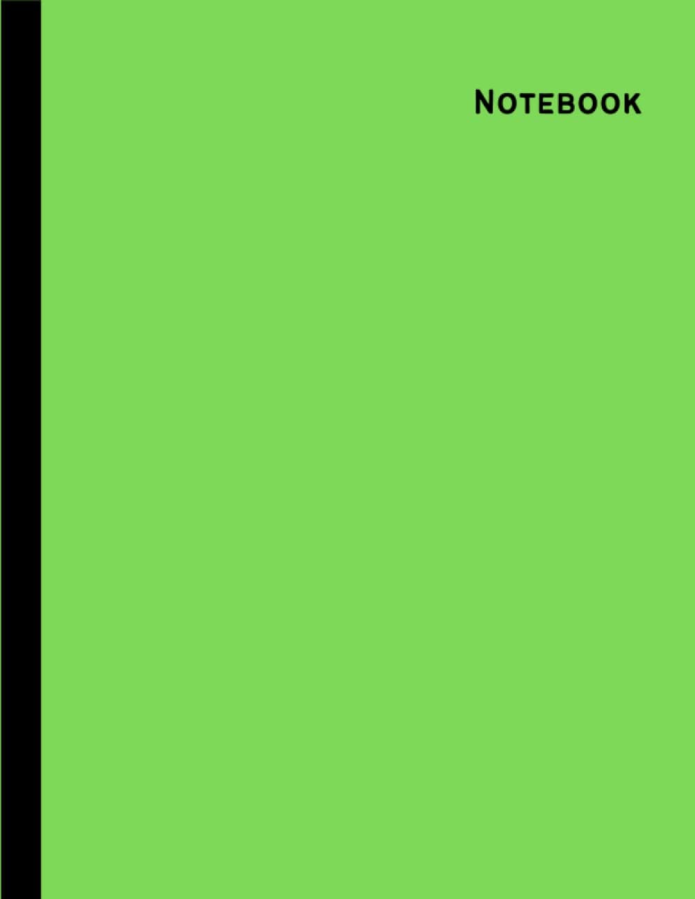 Notebook: Unlined Notebook - Large (8.5 x 11 inches) - 110 Pages Blank / Plain Composition Book / Journal (US A4 / Letter Size) for Drawing, Kids, ... Paperback Notebooks) - light green Cover