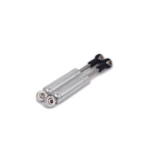 RCAWD 2Pcs 82mm Scale Internal Spring Shock Absorber Damper for Rc Hobby Model Car 1/10 Tamiya CC01 Upgraded Hop-Up Parts Crawler FJ Cruiser(Silver)