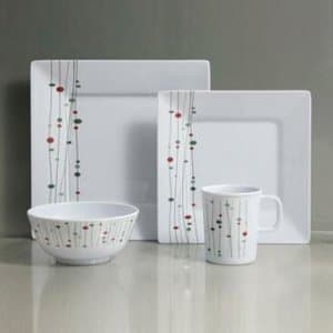 Linea 16 Piece Melamine (Plastic) Dinner Set