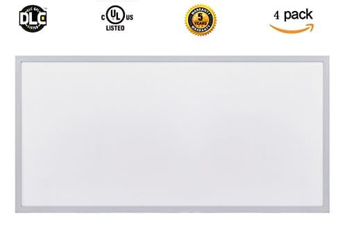 LED Flying Direct 4-Pack 48x24 Inch(42FT) LED Panel Light Lamp with Driver 65W Cool White 5000k Light for Office/Kitchen/Hotel/Supermarket/Meeting Room Ceiling Flat Tile Panel Light Bulb
