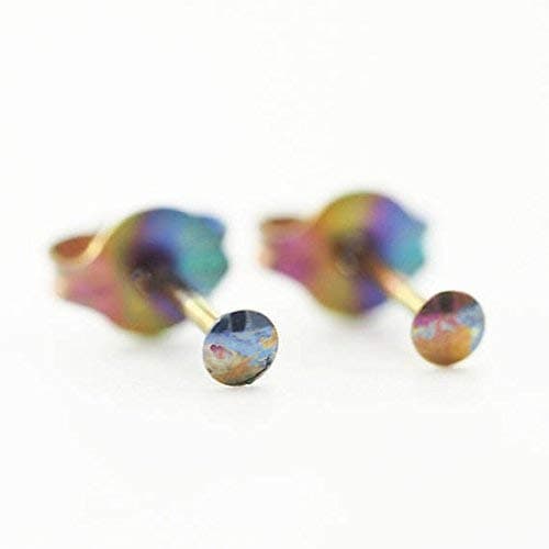 i-Dot 2mm Anodized Niobium Post Earrings