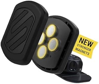 Scosche MXDM Extra Strong MagicMount Magnetic Phone Holder for Car Dashboard, Cell Phone Mount with Extra Strength Magnet and Thicker Metal Plate for Max Hold, Compatible with iPhone and All Devices