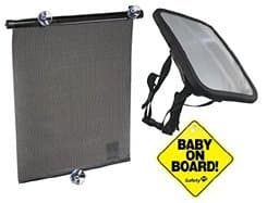 Two Free Bonuses with This Baby Mirror That Will Keep Your Child in Sight in The Back seat and Includes a Car Window Shade and Baby on Board Sign for Your car