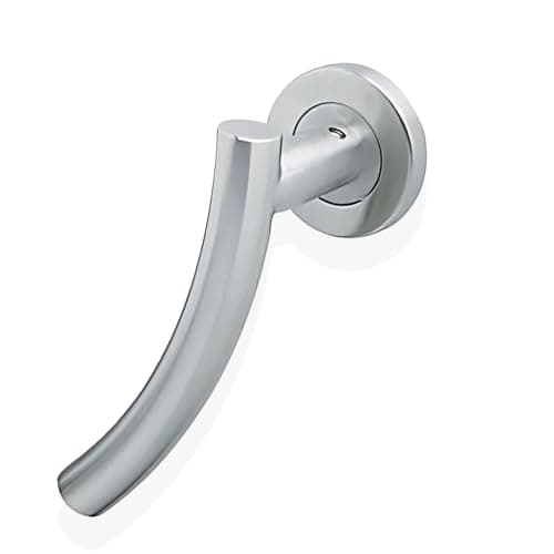 HANDLESTORE Silver Door Handle Set – Modern Arched T-Bar Internal Door Handles with Latch & Hinges – Interior Door Handle Lock for Kitchen & Home Doors