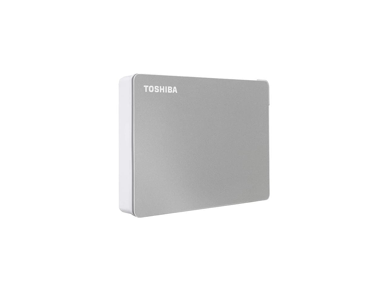 Toshiba Canvio Flex 4TB Portable External Hard Drive USB-C USB 3.0, Silver for PC, Mac, & Tablet - HDTX140XSCCA
