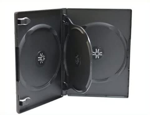 14mm CD DVD Storage Case 3 Discs Black With Tray Triple Holder Box 20 Pack Premium Quality