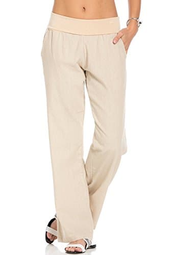 Women's Comfy Fold Over Linen Pants