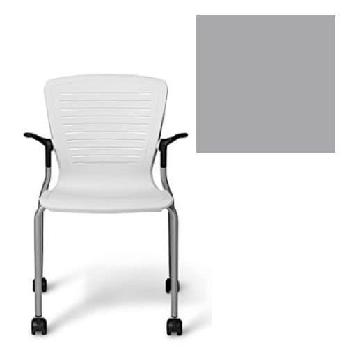 Office Master OM5 Active Collection OM5 AG Ergonomic Active Guest Chair Cantilever Armrests PolyFlex Shell Palladium Grey (PG) Plus Free Ergonomics eBook